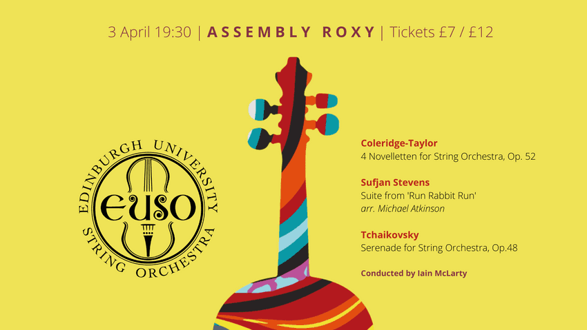 Spring concert poster. 19.30 3rd April @Assembly Roxy